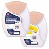 Two inhaler medication containers with beige caps, featuring dark blue and yellow labels. Both show "30 doses" and "mcg" details on the front. The design has a sleek, rounded shape.