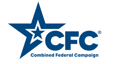 Ways to Give 7 Logo of the Combined Federal Campaign (CFC) featuring a large blue star with a smaller star inside, next to the letters "CFC" and the text "Combined Federal Campaign" underneath.