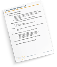 latex patient checklist